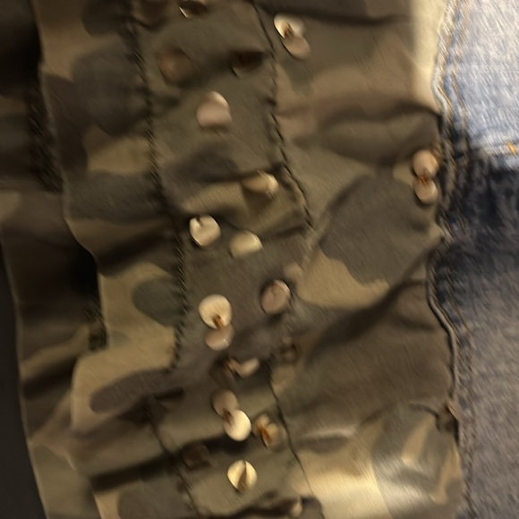 Toddler Denim and Camouflage Skirt with Sequins - Picture 2 of 6